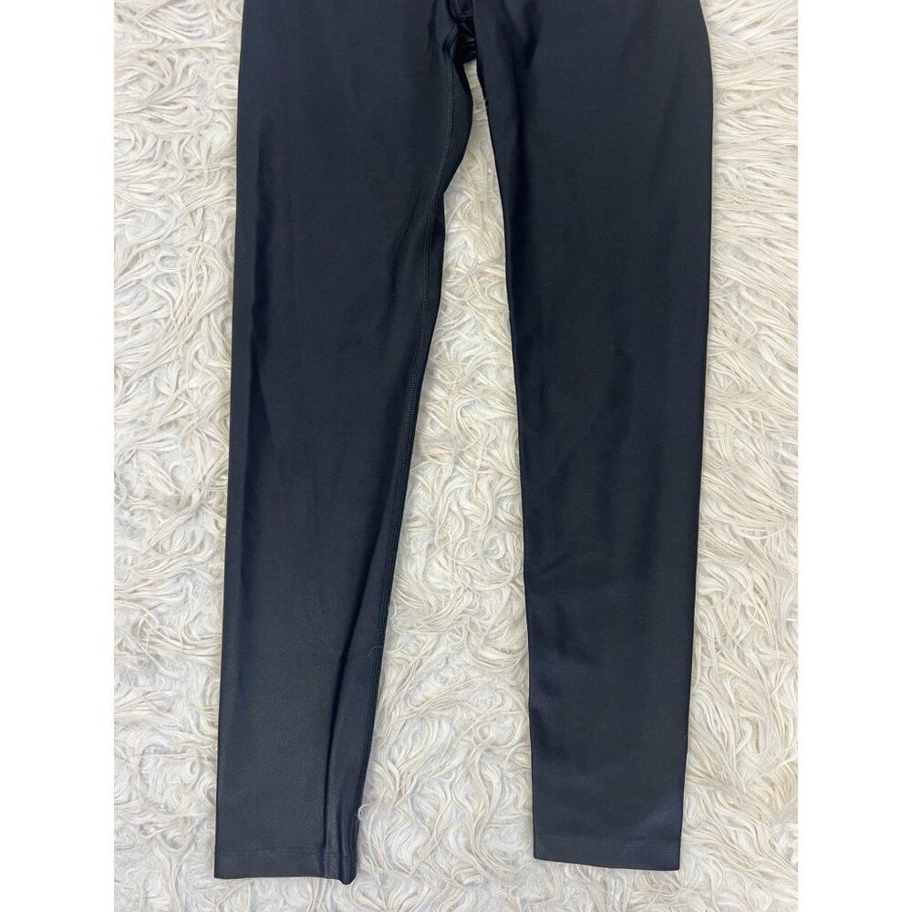 Noli Black Liquid High Rise Leggings Size Small Stretch Pants Shiny 7/8 Length - Picture 9 of 9